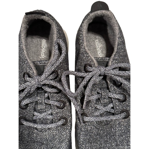 Allbirds Merino Wool Runners Lace Sneakers Gray Sz 11 - Picture 3 of 7